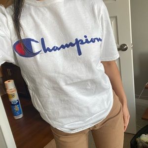 🎃White Champion Graphic Tee